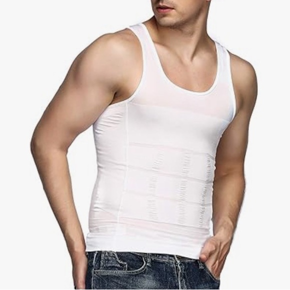 Odoland Men's Body Shaper Slimming Shirt Tummy Vest Thermal Compression Base - Picture 3 of 3